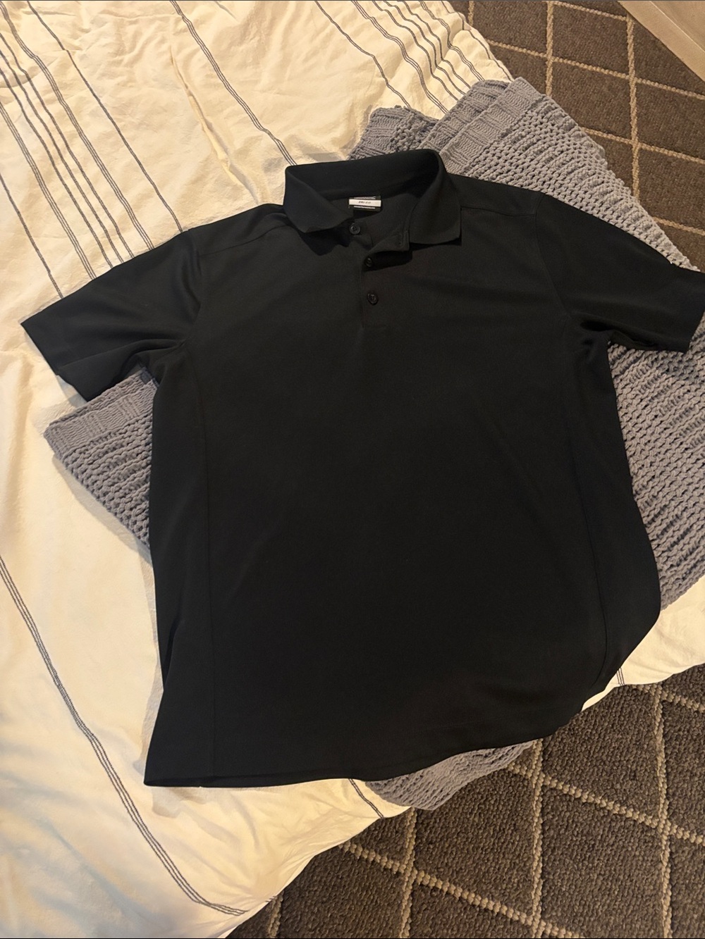 Nike Golf:  Men's Black Polo Performance Shirt/ Dri-fit